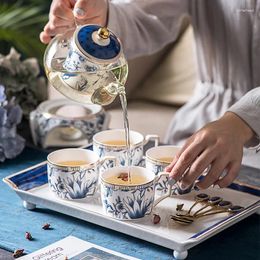 Teaware Sets English Porcelain Tea Set Complete Luxury Cute European Afternoon Ceremony Jogo De Xicaras Accessories AB50TS