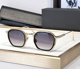 Stilista di stilista leo occhiali da sole maschile classico poligono vintage in metallo più acetato da sole acetato estate tendenza all'aperto in stile ricostruzione