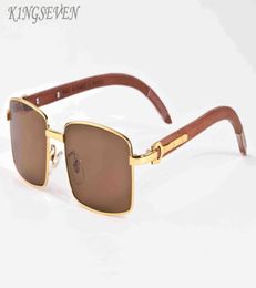 high quality buffalo horn glasses for womens fashion mens sunglasses bamboo wood sunglasses full frame gold silver metal frame cle2688097