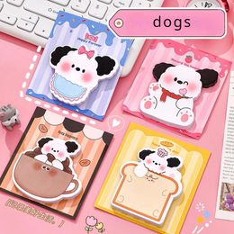 4pcs/lot Cartoon Dog Dinosaur Panda Memo Notes Student Cute Message Note Paper Tearable Sticky Stationery Pad