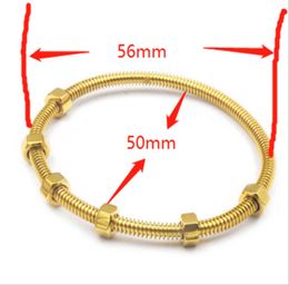 2020 New trend Jewellery titanium steel bracelet stainless steel Jewellery screw rotation lucky bracelet women and men nut can turn th1512251