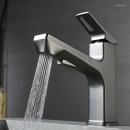 Bathroom Sink Faucets Multifunctional Washbasin Taps Single Handle Cold Water Tap Basin Mixer Pull Out Faucet