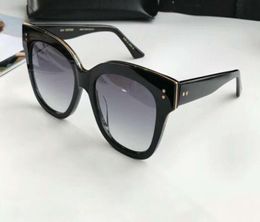Day Tripper Black Gold Sunglasses for Women Dark Grey Gradient Lens Gafas de sol Designer Sunglasses Glasses Shades New9074374