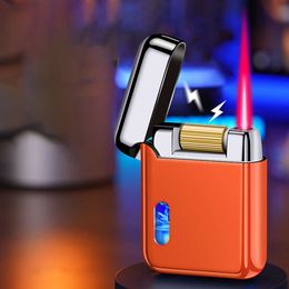 New Fashion Windproof Lighter Iatable Red Flame Butane Without Gas Lighter