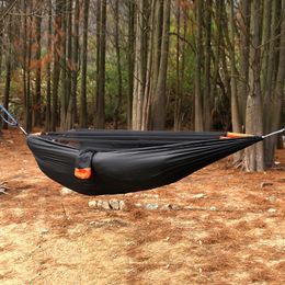 Hammock Camping 2 Person Adult Hanging Tent 2 Person Strong Mosquito Net Ultralight Hammock Stand Portable Tree Straps Swing 240430