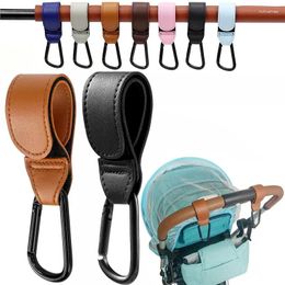 Stroller Parts 1/2pcs PU Leather Hooks Multifunctional Cart Organiser Pram For Bags Accessories