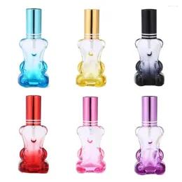 Storage Bottles Bear Shaped Perfume Refillable Bottle High-end Empty 15ml Glass Spray Transparent Fine Mist Atomizer