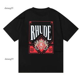 Rhude Rhude Mens T Shirt Luxury Fashion Classic Designer Rhude T Shirt Man T Shirts Women Skateboard Short Sleeve T-Shirt Luxury Rhude Shirt Brand Men's T-Shirts 6942