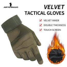 Cycling Gloves Winter Velvet Tactical Outdoor Sports Camo Military Glove Motorcycle Riding Bike Running Paintball