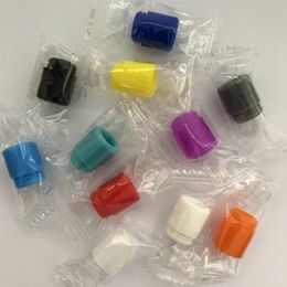 810 Wide Bore Silicone Drip Tip Colourful Mouthpiece Cover Rubber Test Caps with Individual Pack for Prince TFV8 big baby Kennedy Smoking Accessories