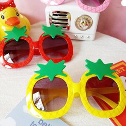 Sunglasses 2024 Cartoon Strawberry Children Cute Brand Designer Sun Glasses Boy Girl UV400 Outdoor Protection Eyewear
