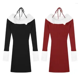 Casual Dresses Women Long Sleeve Party Dress Elegant And Versatile Off Shoulder