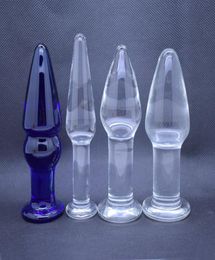 Glass anal dildo butt plug crystal vagina bead male penis masturbator adult product sex toys for gay women men q17112438845669
