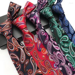 Bow Ties Multiple Versatile Polyester Jacquard Paisley Neckties 8cm Fashionable Waistband For Men Accessories