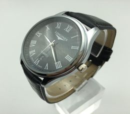 2020 Brand Leather Mens Watch Black Roman Numeral Dial 42MM Fashion Luxury Watch Business Waterproof Clock Automatic Date reloj ho5444357
