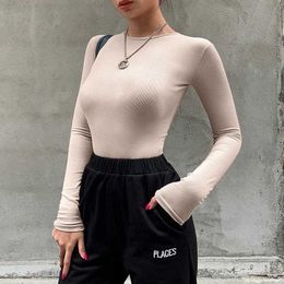 Womens Jumpsuits Rompers Ultra thin womens sexy tight fitting clothes solid and fashionable slimming womens tight fitting clothes long Sveles Oneckc asualb lackb e