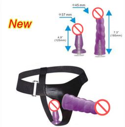 Realistic Double Dildo Strap On Vibrating Dildo Pants Adult Sex Toys GSpot Silicone Penis Pants for Women Lesbian8675770