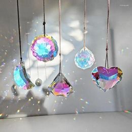 Decorative Figurines Crystal Suncatchers Prism Light Rainbow Wind Chimes Hanging Decorations Garden Outdoor Window Room Decor Aesthetic