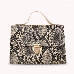 Shoulder Bags Women Snake Print Bag PU Leather Small Square Handbag Large Capacity Retro Female Shopping Purse