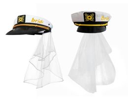 Berets Sailor Captain Hat Veil Nautical Bachelorette Party Bridal With H7EFBerets3078573