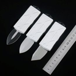 DQF Version MT Silver White Mini EOT Tactical Knives Stone Washed D2 Steel CNC T6-6061 Aviation Aluminum alloy handle Outdoor Camping EDC Tool Pocket LNIFE 219f