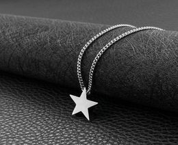 Star Necklace Mens Chains On The Neck Pendant Stainless Steel Hip Hop Jewellery 2021 Gifts For Male Accessory Necklaces6741788