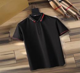 100 Cotton 21SS Polo Shirt Mens Tshirt Fashion Clothing Short Sleeve Punk Letter Stripe Embroidered Skateboard Hoodie Tshirt M4406845
