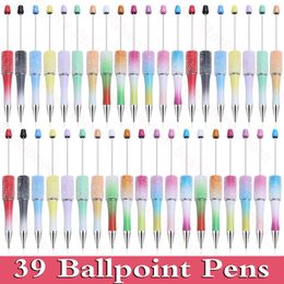 39Pcs Creative Starry Sugar Pen Cross-Border Diy Bead Spot Wholesale Handmade Cute Ball Point Girl Gifts