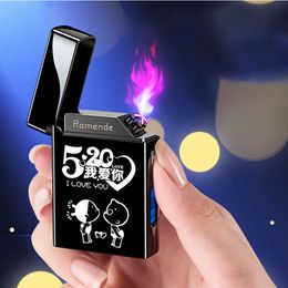 Electronic Pulse Power Display Rechargeable Usb Arc Lighter Cigarette Business Lighter