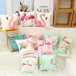 Pillow (45 45cm) Beautiful Flower Pillowcase For Living Room Bedside Sofa Car Backrest Office Decoration (without Core)