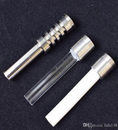 DHL Replacement Thread Titanium Ceramic Quartz Tips For Collector Kits Micro NC v4 kit Gr2 Titanium3757622
