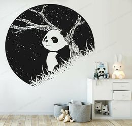 Removable Starry Sky Panda Wall Sticker Art Home Decor Viny Removable Wall Decal For Living Room Wall Mural8020424