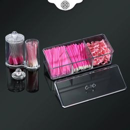Transparent Eyelashes Extension Tools Storage Box Lashes Accessories Acrylic Desktop Makeup Tool Container Cosmetic Organizer 240418