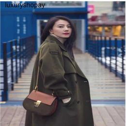 Maxmaras Womens Cashmere Coats Wrap Coat Camel Hair Wool Authentic Gao Yuanyuan Zhang Xinyi Celebrity Same Style Clothing Military Green Double Side