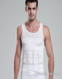 Men039s Slimming Tank Tops Body Shaper Belly Fatty Underwear Vest Shirt Corset Compression Bodybuilding Underwear4950797