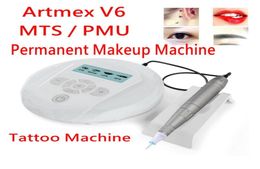 Digital Semi Permanent Makeup Tattoo machine MTS PMU System Eyebrows Lip Eyeliner Derma Pen Artmex V6 DHL7071057