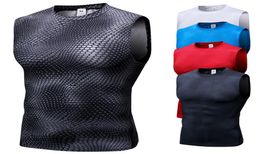 5 Colors 2018 High Elastic Men039s Compression Tights Gym Tank Top Quick Dry Sleeveless Sport Shirt Mens Vest Sport Tee Cool Ru9969959