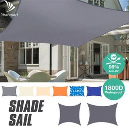 Waterproof Sun Shade Sail 98%UV Block Canopy Awning Square Rectangle 3m*3m/3.6m*3.6m/5m*3m/4m*3m FOR Garden Lawn Patio 40%OFF 240419