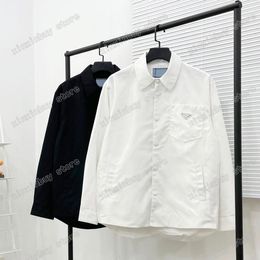 22ss Autumn Sportwear Jackets thin Nylon leather Metal triangle label clothes streetwear Coats men Clothing black white MXL4941193