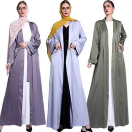 Ethnic Clothing Abaya Muslim Open Kimono Kaftan Arabic Ramadan Islamic Maxi Robe For Women Turkish Middle East Dubai Eid Rhinestone Tassel