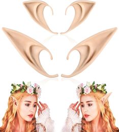 4PCS Elf Ears Medium and Long Style Cosplay Fairy Pixie Soft Pointed Tips Anime Party Dress Up Costume Masquerade Accessories Hall7544172