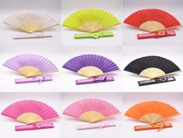 Silk Fold Hand Fan Wedding Favors and Gifts for Guest Silk Fan Cloth Wedding Decoration Hand Folding Fans With Gift Box3354265