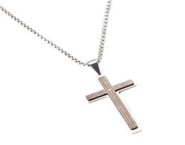Black Silver Jesus Classic Bible Scripture Necklace For Menss Stainless Steel Jewelry7497237