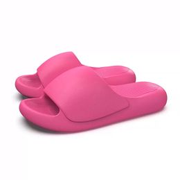 cushion slippers anti slip thick sole Sandals soft silent indoor home cool and soft feeling shoes shower summer slipper for women slides mules EVA flats pink