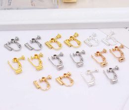 10pcslot Ushaped Adjustable Screw back Ear Pin To Converter DIY Earrings clipon jewelry Accessories2713071