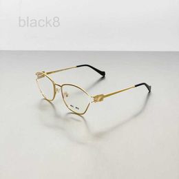 Fashion Sunglasses Frames Designer Golden Silk Fine Edge Gentlewoman Eyeglass Frame 53UV White Moonlight Temperament Anti Blue Light Myopia Glasses Frame