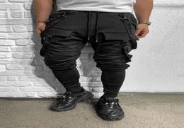 Men039s Pants Mens Casual Fashion Style Pocket Bomber Sweatpants Black Colid Colour Jogger For Men2310737