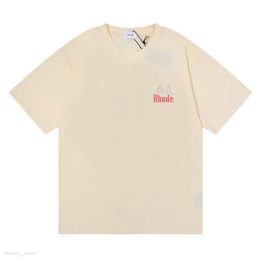 US Size S-Xxl Rhude Spring Summer T Shirt Mens T Shirts Womens Tees Skateboard Oversize Men Short Sleeve Tshirt Luxury Brand Rhude Mens T Shirt Rhude Short 322