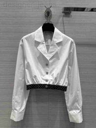 Women's Blouses & Shirts designer Brand Same Style 2024 New Spring Summer Lapel Neck Long Sleeves Print Fashion Luxury Designer Tops 0229-15 SVKQ