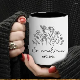 Mugs 11oz Coffee Mug Ceramic Cups Water For Grandmother Summer Winter Drinkware Birthday Gifts Holiday